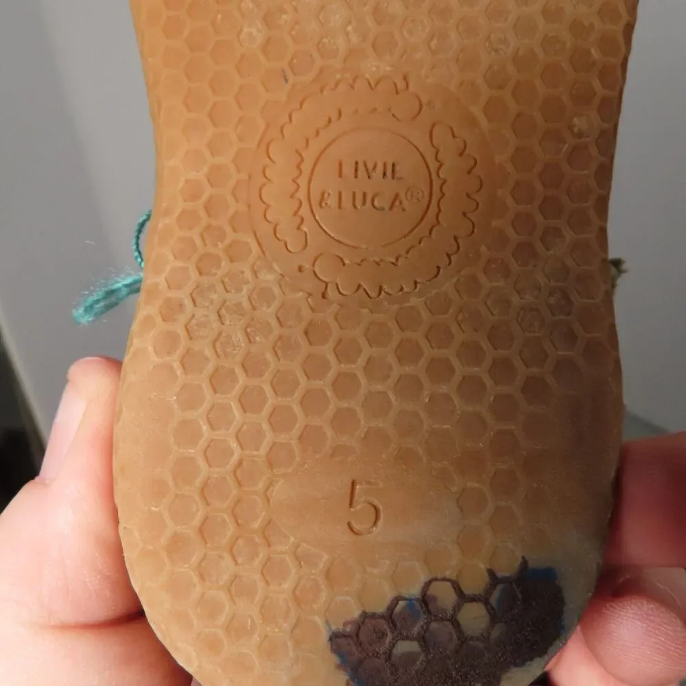 Livie & Luca Teal Blue Canvas Mary Jane Shoes Toddler Girls Size 5 Hook Loop